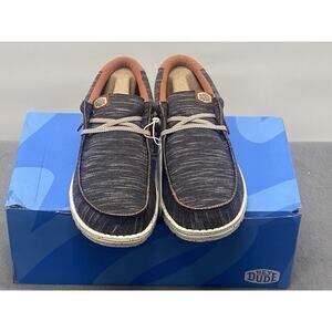 Hey Dude Men's Wally Jersey Casual Shoes, Charcoal, M8 Comfort Coastal